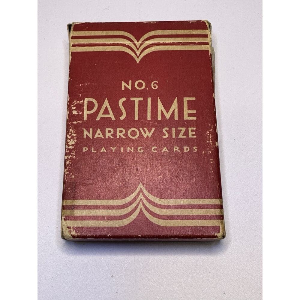 Number 6 Pastime Narrow Size Playing Cards Vintage Russell Company New York USA